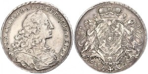 1 Thaler Electorate of Bavaria (1623 - 1806) Plata Maximiliano III José, Elector de Baviera(1727 – 1777)