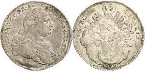 1 Thaler Electorate of Bavaria (1623 - 1806) Plata Carlos Teodoro del Palatinado y Baviera (1724 - 1799)