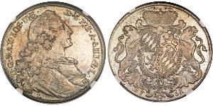 1 Thaler Electorate of Bavaria (1623 - 1806) Plata Maximiliano III José, Elector de Baviera(1727 – 1777)