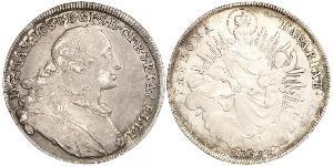 1 Thaler Electorate of Bavaria (1623 - 1806) Plata Maximiliano III José, Elector de Baviera(1727 – 1777)