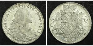 1 Thaler Electorate of Bavaria (1623 - 1806) Plata Maximiliano III José, Elector de Baviera(1727 – 1777)
