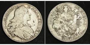 1 Thaler Electorate of Bavaria (1623 - 1806) Plata Maximiliano III José, Elector de Baviera(1727 – 1777)