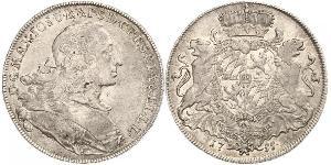 1 Thaler Electorate of Bavaria (1623 - 1806) Plata Maximiliano III José, Elector de Baviera(1727 – 1777)