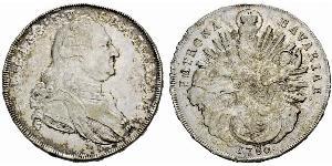 1 Thaler Electorate of Bavaria (1623 - 1806) Plata Carlos Teodoro del Palatinado y Baviera (1724 - 1799)