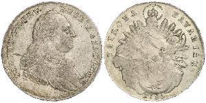 1 Thaler Electorate of Bavaria (1623 - 1806) Plata Carlos Teodoro del Palatinado y Baviera (1724 - 1799)