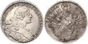 1 Thaler Electorate of Bavaria (1623 - 1806) Plata Maximiliano III José, Elector de Baviera(1727 – 1777)