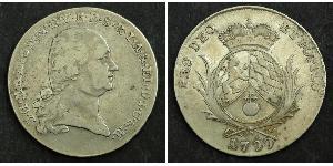 1 Thaler Electorate of Bavaria (1623 - 1806) Plata 
