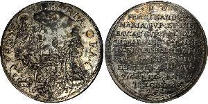 1 Thaler Electorate of Bavaria (1623 - 1806) Plata Fernando María, Elector de Baviera(1636 – 1679)