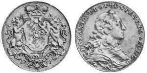 1 Thaler Electorate of Bavaria (1623 - 1806) Plata Maximiliano III José, Elector de Baviera(1727 – 1777)