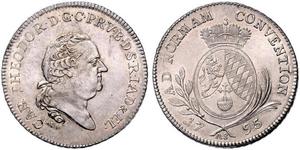 1 Thaler Electorate of Bavaria (1623 - 1806) Plata 