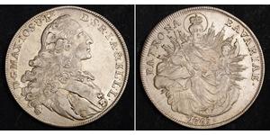 1 Thaler Electorate of Bavaria (1623 - 1806) Plata Maximiliano III José, Elector de Baviera(1727 – 1777)