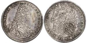 1 Thaler Electorate of Bavaria (1623 - 1806) Plata 