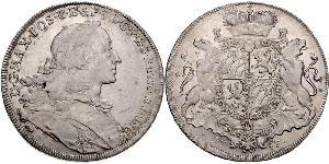 1 Thaler Electorate of Bavaria (1623 - 1806) Plata Maximiliano III José, Elector de Baviera(1727 – 1777)