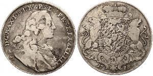1 Thaler Electorate of Bavaria (1623 - 1806) Plata Maximiliano III José, Elector de Baviera(1727 – 1777)