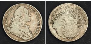 1 Thaler Electorate of Bavaria (1623 - 1806) Plata Maximiliano III José, Elector de Baviera(1727 – 1777)