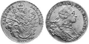 1 Thaler Electorate of Bavaria (1623 - 1806) Plata Maximiliano III José, Elector de Baviera(1727 – 1777)