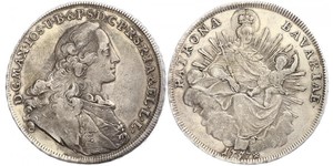 1 Thaler Electorate of Bavaria (1623 - 1806) Plata Maximiliano III José, Elector de Baviera(1727 – 1777)