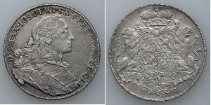 1 Thaler Electorate of Bavaria (1623 - 1806) Plata Maximiliano III José, Elector de Baviera(1727 – 1777)