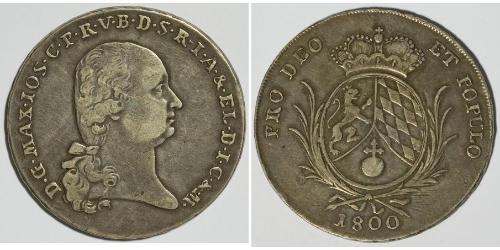 1 Thaler Electorate of Bavaria (1623 - 1806) Plata 