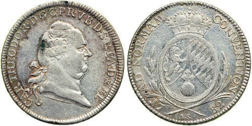 1 Thaler Electorate of Bavaria (1623 - 1806) Plata 