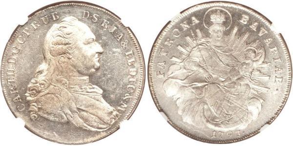 1 Thaler Electorate of Bavaria (1623 - 1806) Plata 