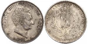 1 Thaler Gran Ducado de Baden (1806-1918) Plata Luis I de Baden(1763 - 1830)