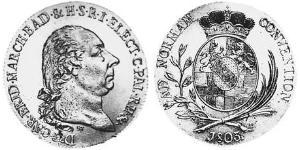 1 Thaler Gran Ducado de Baden (1806-1918) Plata 