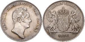 1 Thaler Gran Ducado de Baden (1806-1918) Plata Leopoldo I de Baden(1790 – 1852)