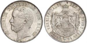 1 Thaler Gran Ducado de Baden (1806-1918) Plata Federico I de Baden (1826 - 1907)