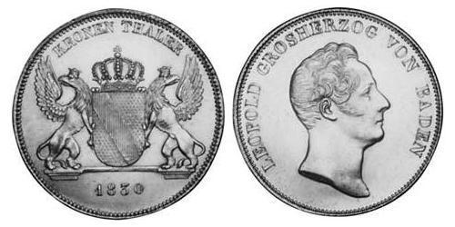 1 Thaler Gran Ducado de Baden (1806-1918) Plata 