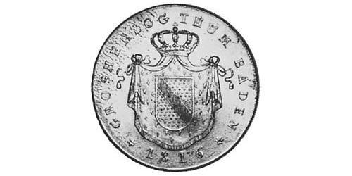 1 Thaler Gran Ducado de Baden (1806-1918) Plata 