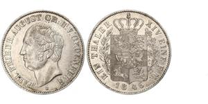 1 Thaler Grand Duchy of Oldenburg (1814 - 1918) Plata Augusto de Oldenburgo