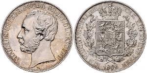 1 Thaler Grand Duchy of Oldenburg (1814 - 1918) Plata Pedro II de Oldenburgo (1827 - 1900)