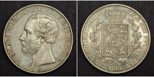 1 Thaler Grand Duchy of Oldenburg (1814 - 1918) Plata Pedro II de Oldenburgo (1827 - 1900)