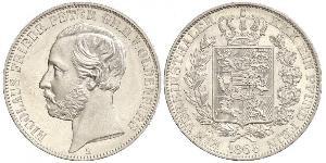 1 Thaler Grand Duchy of Oldenburg (1814 - 1918) Plata Pedro II de Oldenburgo (1827 - 1900)