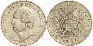 1 Thaler Grand Duchy of Oldenburg (1814 - 1918) Plata Augusto de Oldenburgo