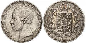 1 Thaler Grand Duchy of Oldenburg (1814 - 1918) Plata Pedro II de Oldenburgo (1827 - 1900)