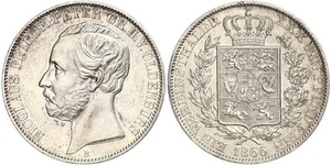 1 Thaler Grand Duchy of Oldenburg (1814 - 1918) Plata Pedro II de Oldenburgo (1827 - 1900)