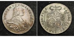 1 Thaler Habsburg Empire (1526-1804) Plata Sigismund von Schrattenbach