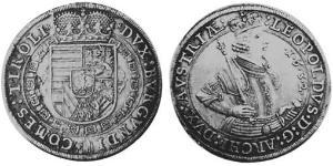 1 Thaler Habsburg Empire (1526-1804) Plata Leopoldo V de Habsburgo (1586 – 1632)