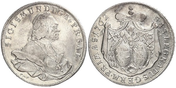 1 Thaler Habsburg Empire (1526-1804) Plata Sigismund von Schrattenbach