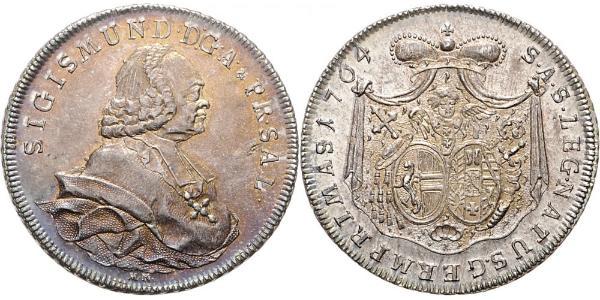 1 Thaler Habsburg Empire (1526-1804) Plata Sigismund von Schrattenbach