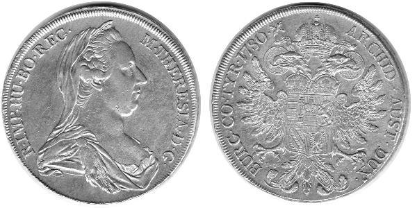 1 Thaler Habsburg Empire (1526-1804) / Austria Plata Maria Theresa of Austria (1717 - 1780)