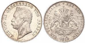 1 Thaler Hesse-Darmstadt (1806 - 1918) Plata Luis III de Hesse-Darmstadt