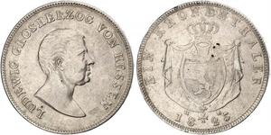 1 Thaler Hesse-Darmstadt (1806 - 1918) Plata Luis I de Hesse-Darmstadt