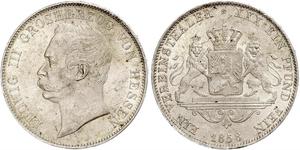 1 Thaler Hesse-Darmstadt (1806 - 1918) Plata Luis III de Hesse-Darmstadt