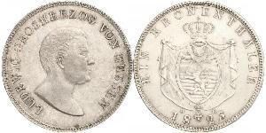 1 Thaler Hesse-Darmstadt (1806 - 1918) Plata Luis I de Hesse-Darmstadt