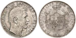 1 Thaler Hesse-Darmstadt (1806 - 1918) Plata Fernando de Hesse-Homburg