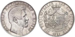 1 Thaler Hesse-Darmstadt (1806 - 1918) Plata Fernando de Hesse-Homburg