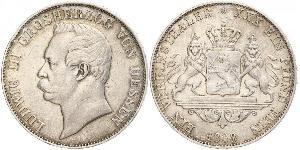 1 Thaler Hesse-Darmstadt (1806 - 1918) Plata Luis III de Hesse-Darmstadt